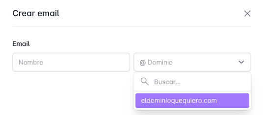 Crear mail general