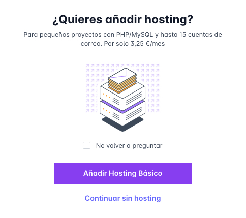 Agregar hosting