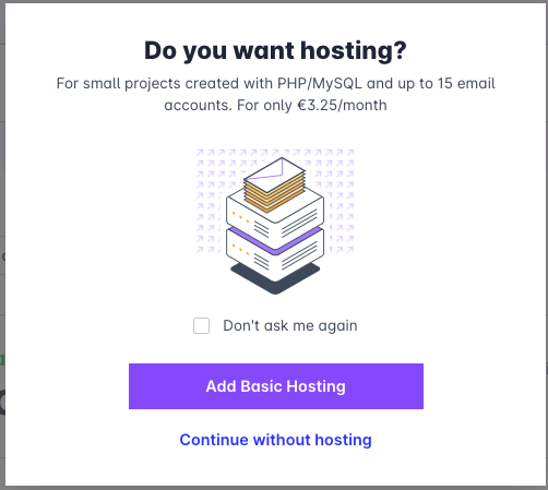 Adding hosting to our new domain