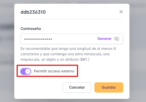 Habilitar accés extern MySQL